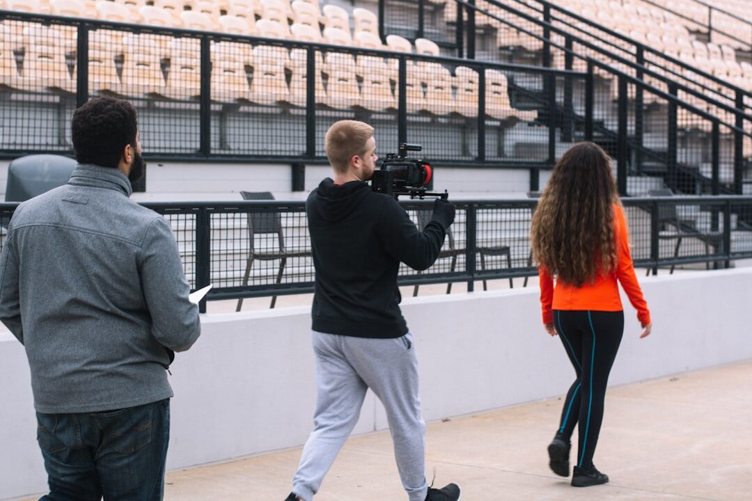 Business people being filmed for a corporate video